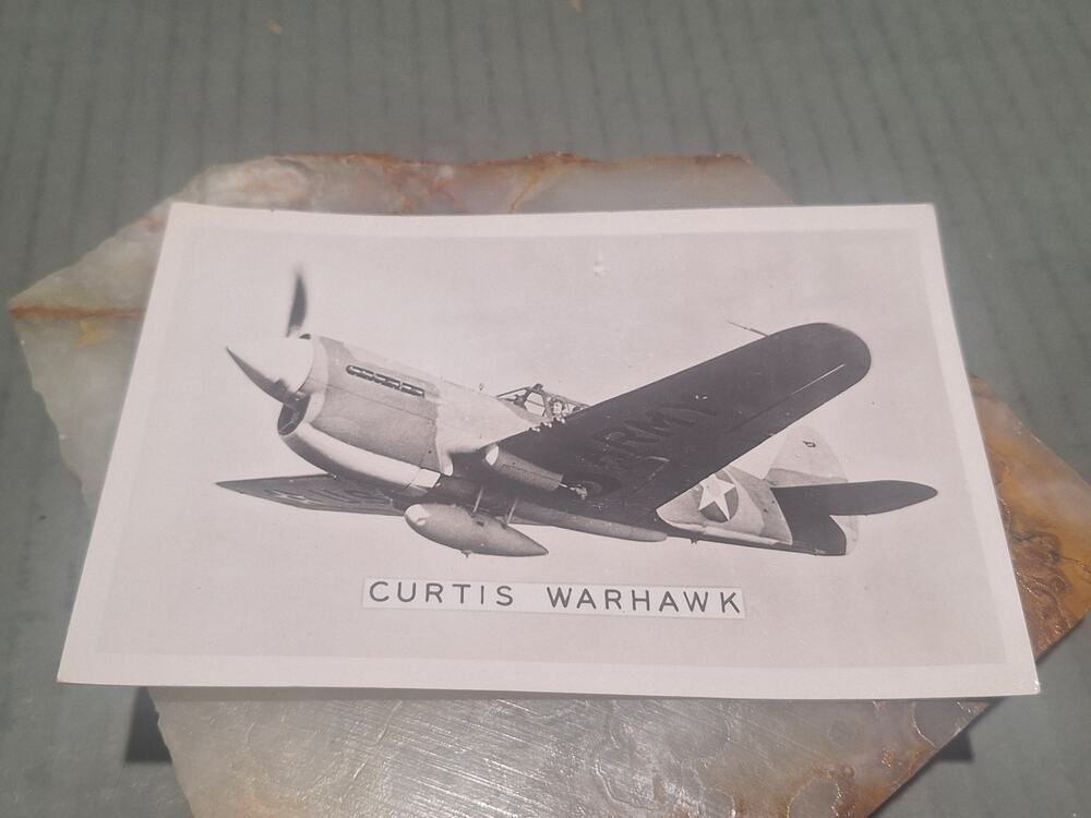 Curtiss P-40 Warhawk RPPC EKC WWII Aircraft Photo Postcard